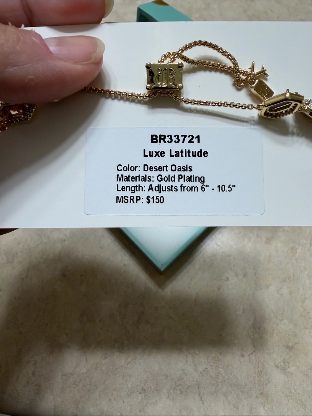 Bomb Party Summer Jewel Candy Bracelet 
-Luxe Latitude Desert Oasis on Gold - Picture 7 of 7